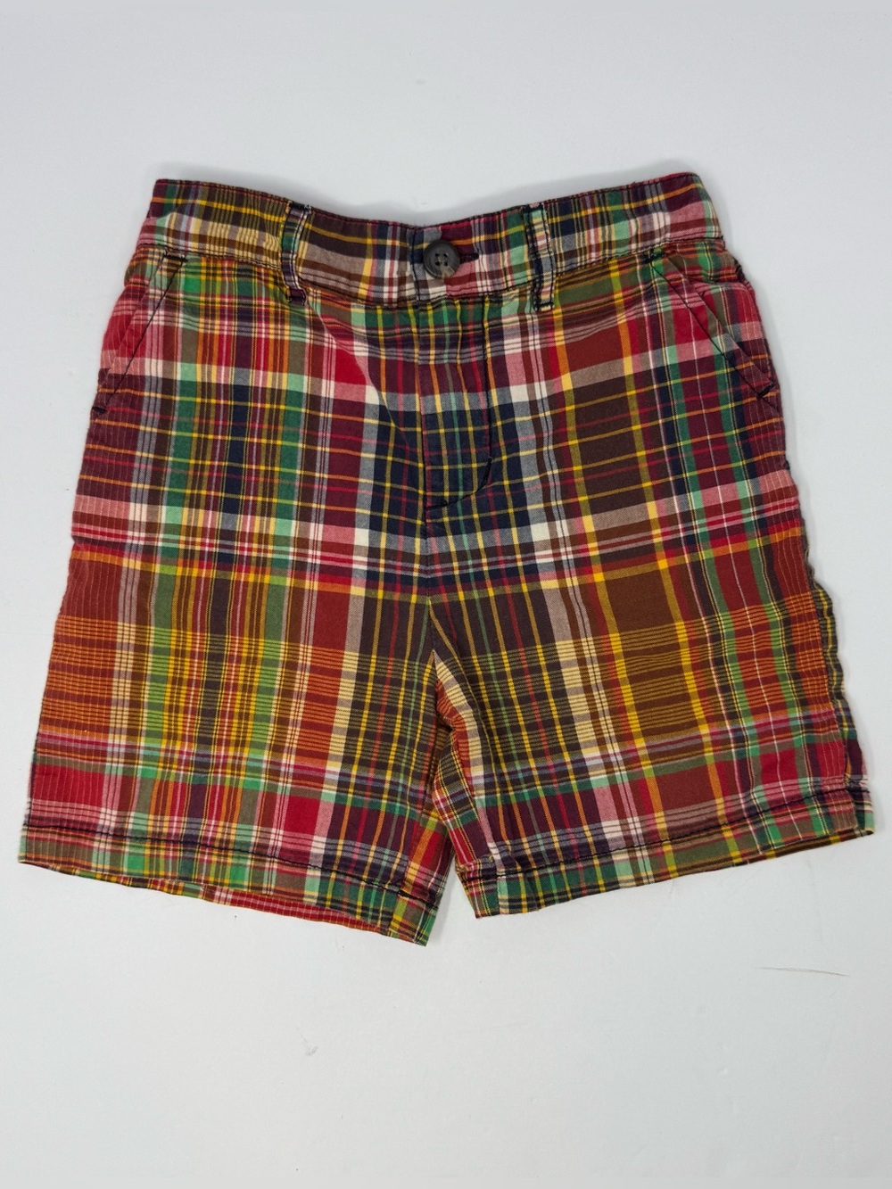 Polo by Ralph Lauren Boys 24M Plaid Cotton Chino Shorts Multicolor